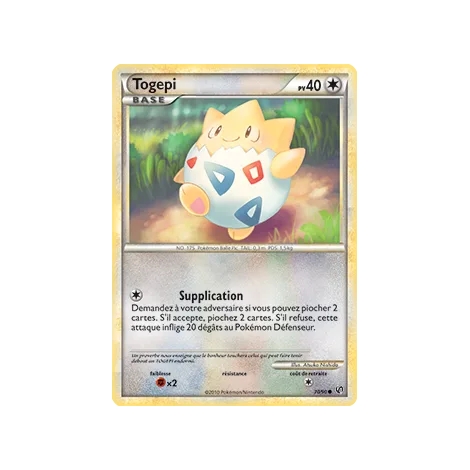 Carte Togepi - Commune (Brillante) de Pokémon HS Indomptable 70/90