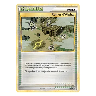 Carte Ruines d'Alpha - Peu commune (Brillante) de Pokémon HS Indomptable 76/90