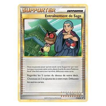 Découvrez Entraînement de Sage, carte Peu commune (Brillante) de la série HS Indomptable