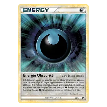 Carte Énergie Obscurité - Peu commune (Brillante) de Pokémon HS Indomptable 79/90