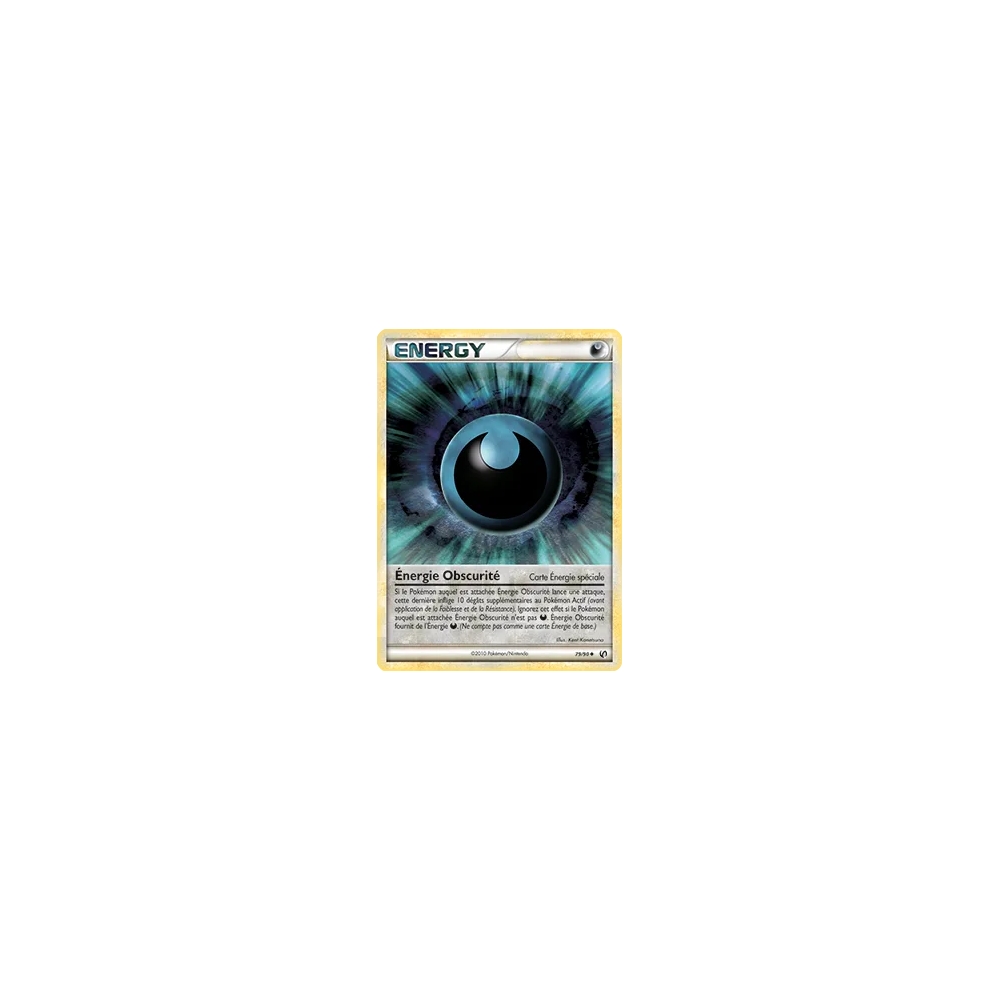 Carte Énergie Obscurité - Peu commune (Brillante) de Pokémon HS Indomptable 79/90