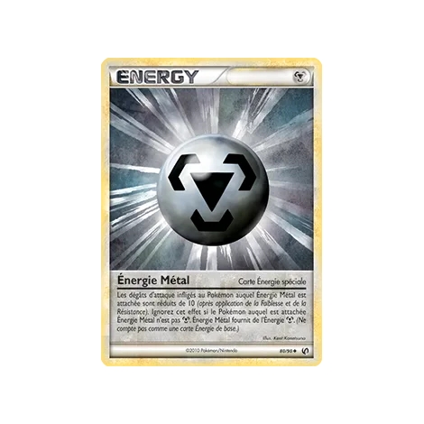 Carte Énergie Métal - Peu commune (Brillante) de Pokémon HS Indomptable 80/90