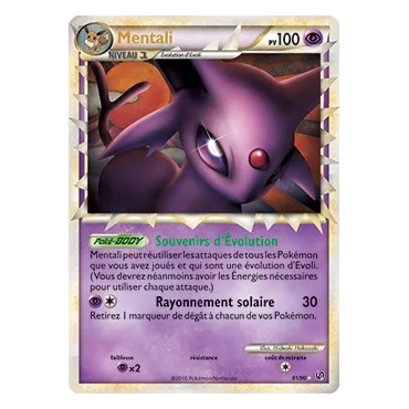 Mentali 81/90 : Joyau Rare Prime de l'extension Pokémon HS Indomptable