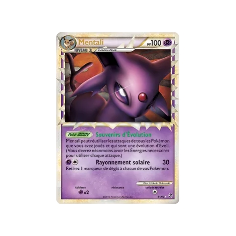 Mentali 81/90 : Joyau Rare Prime de l'extension Pokémon HS Indomptable