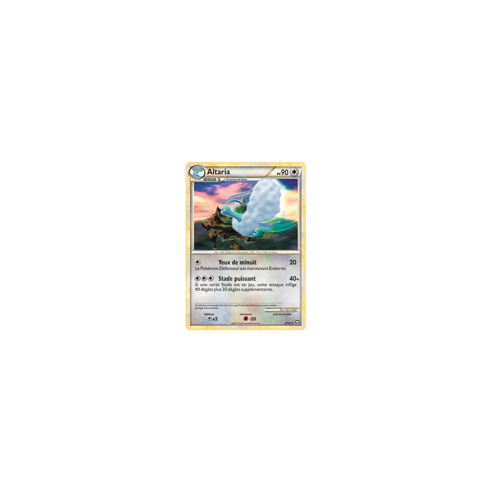 Découvrez Altaria, carte Holographique rare de la série HS Triomphe