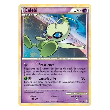 Carte Celebi - Holographique rare de Pokémon HS Triomphe 3/102