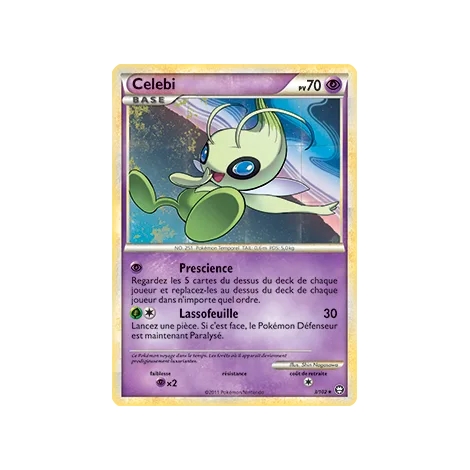 Carte Celebi - Holographique rare de Pokémon HS Triomphe 3/102