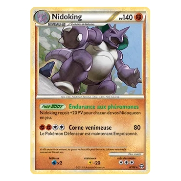 Découvrez Nidoking, carte Holographique rare de la série HS Triomphe