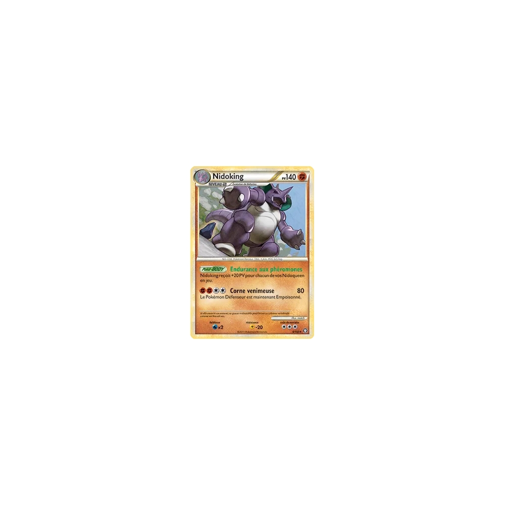 Découvrez Nidoking, carte Holographique rare de la série HS Triomphe