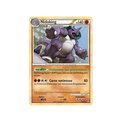 Découvrez Nidoking, carte Holographique rare de la série HS Triomphe