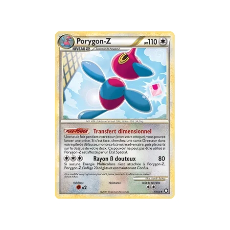 Carte Porygon-Z - Holographique rare de Pokémon HS Triomphe 7/102