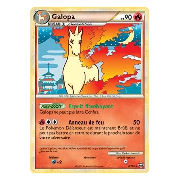 Galopa 8/102 : Joyau Holographique rare de l'extension Pokémon HS Triomphe