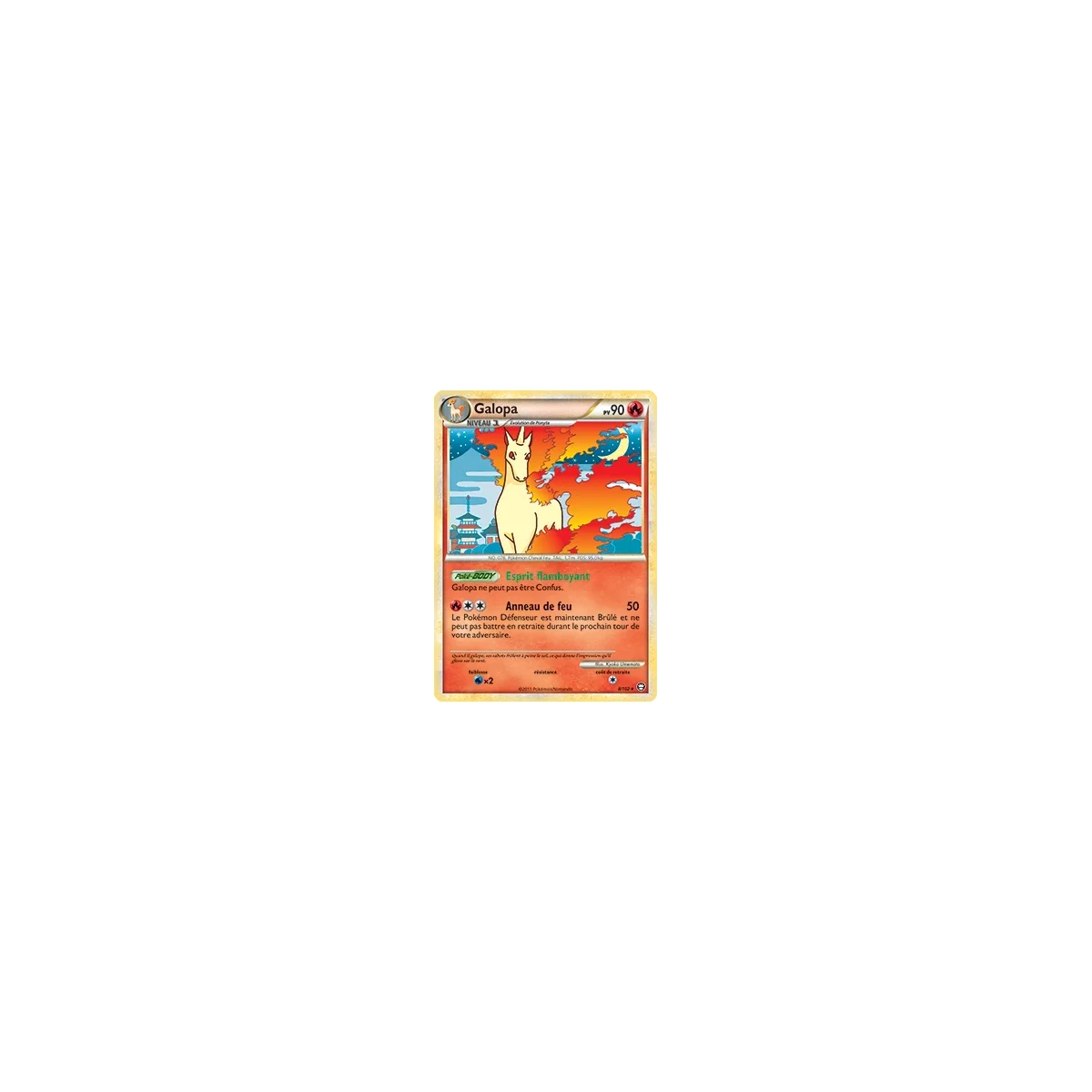 Galopa 8/102 : Joyau Holographique rare de l'extension Pokémon HS Triomphe