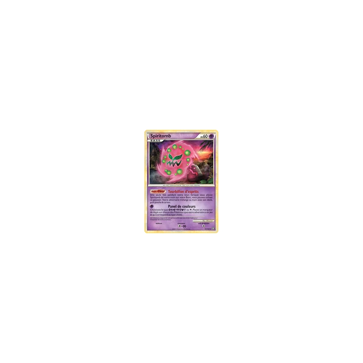 Découvrez Spiritomb, carte Holographique rare de la série HS Triomphe