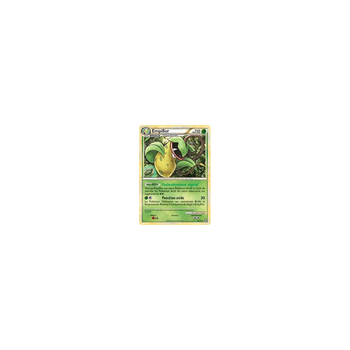 Empiflor 12/102 : Joyau Holographique rare de l'extension Pokémon HS Triomphe