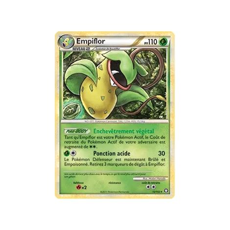 Empiflor 12/102 : Joyau Holographique rare de l'extension Pokémon HS Triomphe