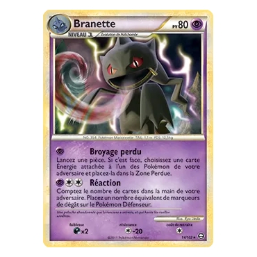 Carte Branette - Rare (Brillante) de Pokémon HS Triomphe 14/102