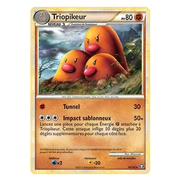 Triopikeur 19/102 : Joyau Rare (Brillante) de l'extension Pokémon HS Triomphe
