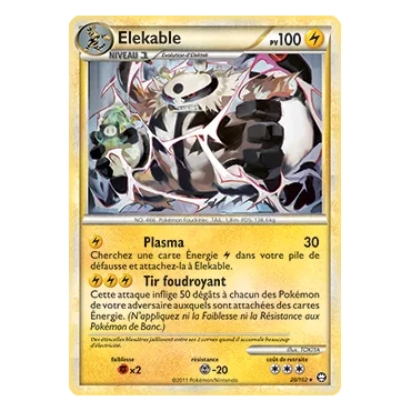 Découvrez Elekable, carte Rare (Brillante) de la série HS Triomphe