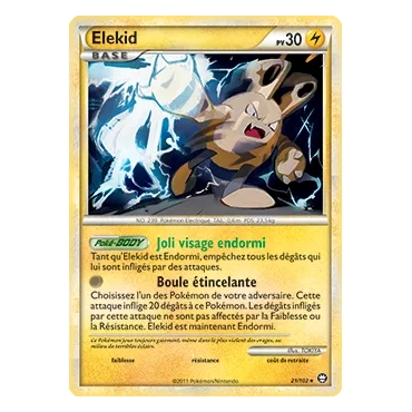 Découvrez Elekid, carte Rare (Brillante) de la série HS Triomphe