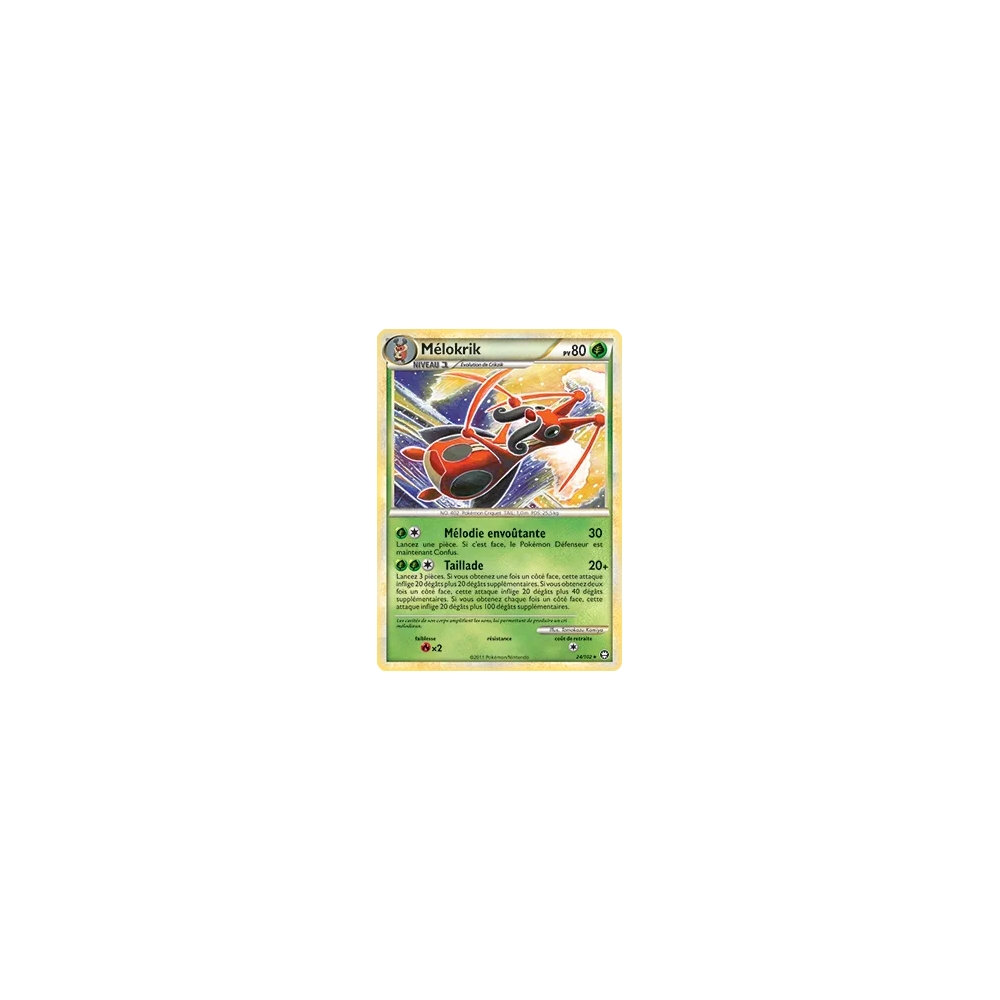 Mélokrik 24/102 : Joyau Rare (Brillante) de l'extension Pokémon HS Triomphe