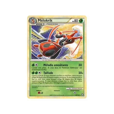 Mélokrik 24/102 : Joyau Rare (Brillante) de l'extension Pokémon HS Triomphe