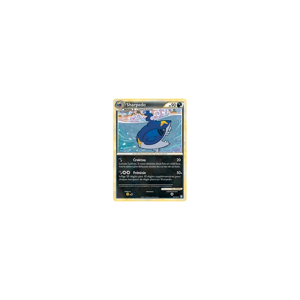 Sharpedo 30/102 : Joyau Rare (Brillante) de l'extension Pokémon HS Triomphe