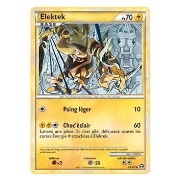 Carte Elektek - Peu commune (Brillante) de Pokémon HS Triomphe 33/102