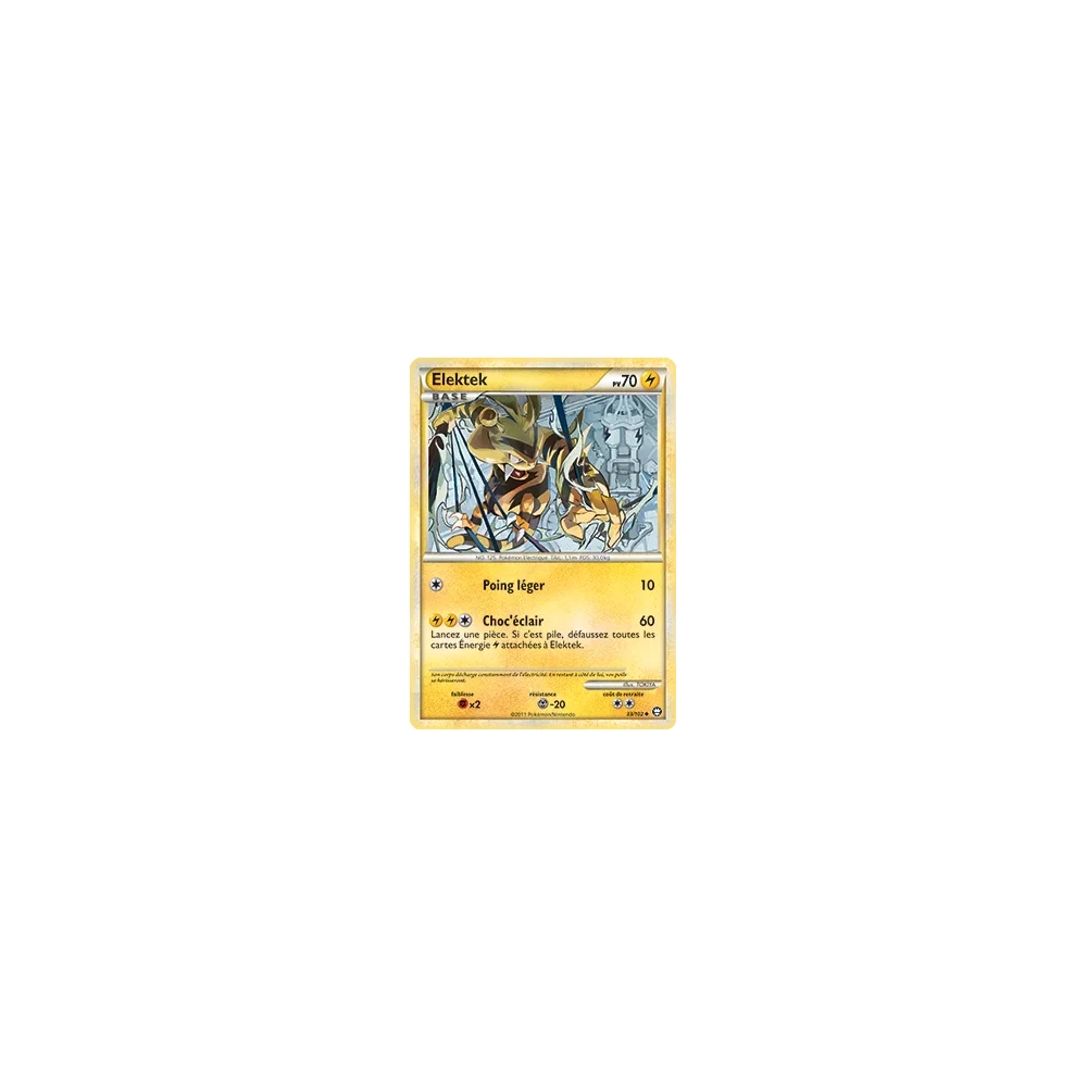 Carte Elektek - Peu commune (Brillante) de Pokémon HS Triomphe 33/102