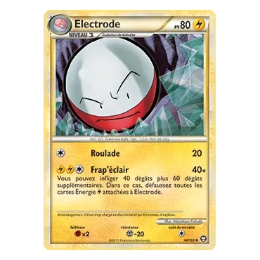 Electrode 34/102 : Joyau Peu commune (Brillante) de l'extension Pokémon HS Triomphe
