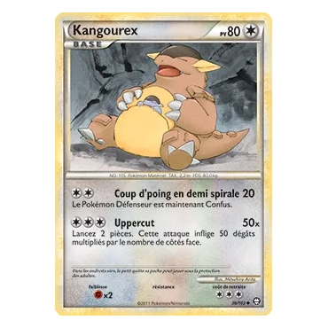 Carte Kangourex - Peu commune (Brillante) de Pokémon HS Triomphe 36/102