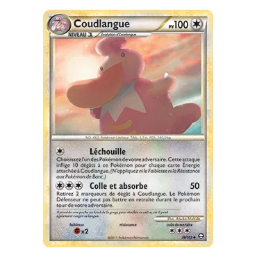 Coudlangue 38/102 : Joyau Peu commune (Brillante) de l'extension Pokémon HS Triomphe