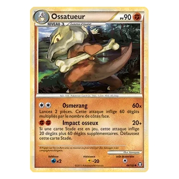 Ossatueur 44/102 : Joyau Peu commune (Brillante) de l'extension Pokémon HS Triomphe