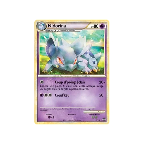 Découvrez Nidorina, carte Peu commune (Brillante) de la série HS Triomphe