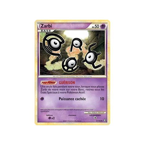 Zarbi 51/102 : Joyau Peu commune (Brillante) de l'extension Pokémon HS Triomphe