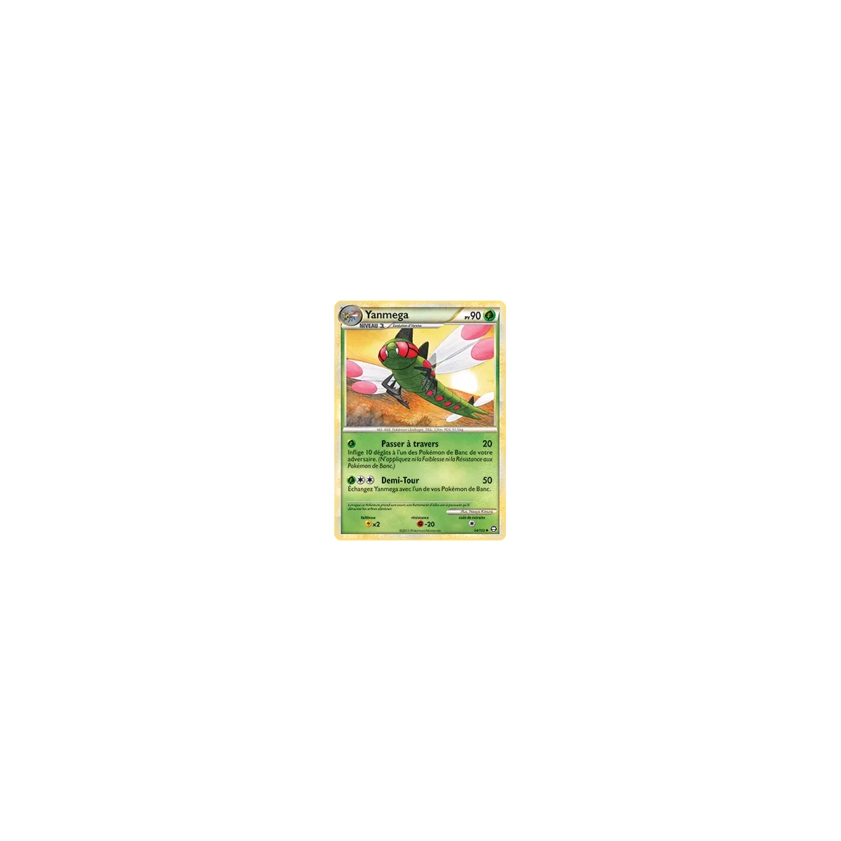 Carte Yanmega - Peu commune (Brillante) de Pokémon HS Triomphe 54/102