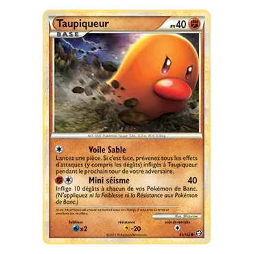 Taupiqueur 61/102 : Joyau Commune (Brillante) de l'extension Pokémon HS Triomphe