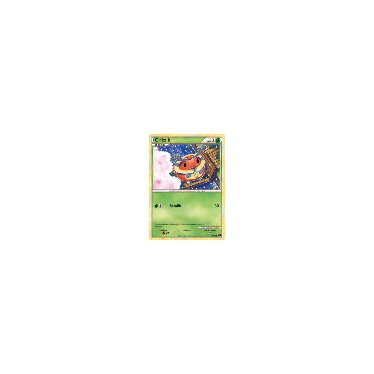 Carte Crikzik - Commune (Brillante) de Pokémon HS Triomphe 65/102