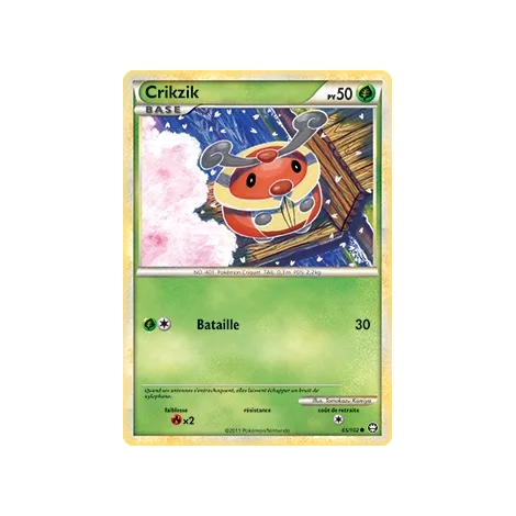 Carte Crikzik - Commune (Brillante) de Pokémon HS Triomphe 65/102