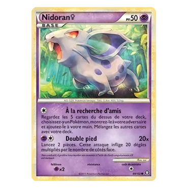 Carte Nidoran♀ - Commune (Brillante) de Pokémon HS Triomphe 69/102