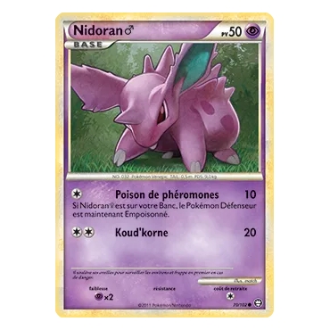 Nidoran♂ 70/102 : Joyau Commune (Brillante) de l'extension Pokémon HS Triomphe