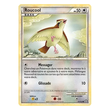 Carte Roucool - Commune (Brillante) de Pokémon HS Triomphe 71/102