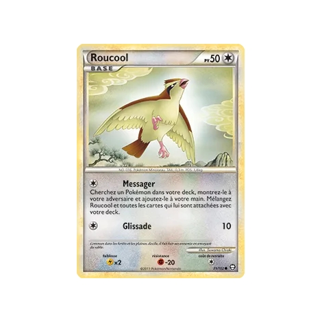 Carte Roucool - Commune (Brillante) de Pokémon HS Triomphe 71/102