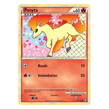 Découvrez Ponyta, carte Commune (Brillante) de la série HS Triomphe