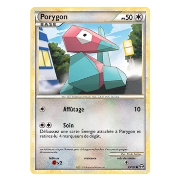 Découvrez Porygon, carte Commune (Brillante) de la série HS Triomphe