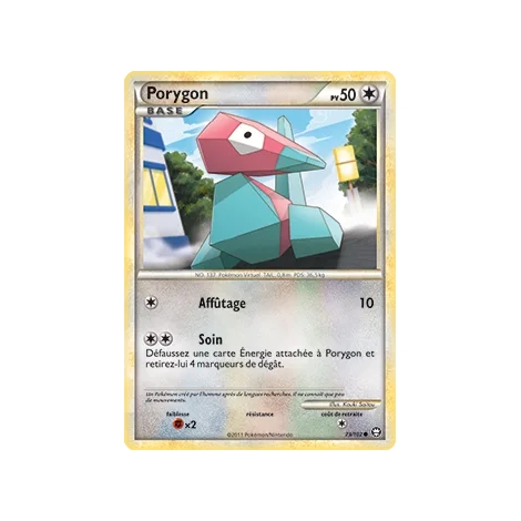 Découvrez Porygon, carte Commune (Brillante) de la série HS Triomphe