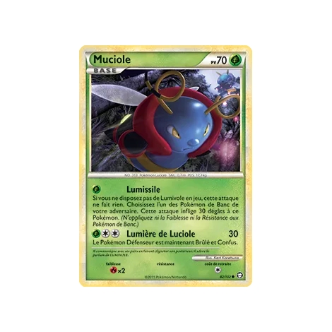 Carte Muciole - Commune (Brillante) de Pokémon HS Triomphe 82/102