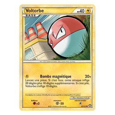 Carte Voltorbe - Commune (Brillante) de Pokémon HS Triomphe 83/102
