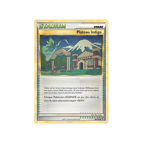 Carte Plateau Indigo - Peu commune (Brillante) de Pokémon HS Triomphe 86/102