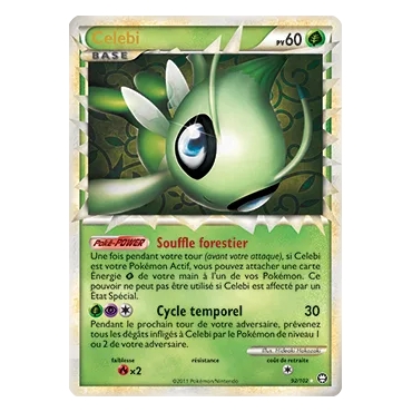 Celebi 92/102 : Joyau Rare Prime de l'extension Pokémon HS Triomphe